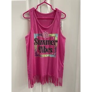 NWT Summer Vibes Tank Top With Tassels Childrens Place M 7/8